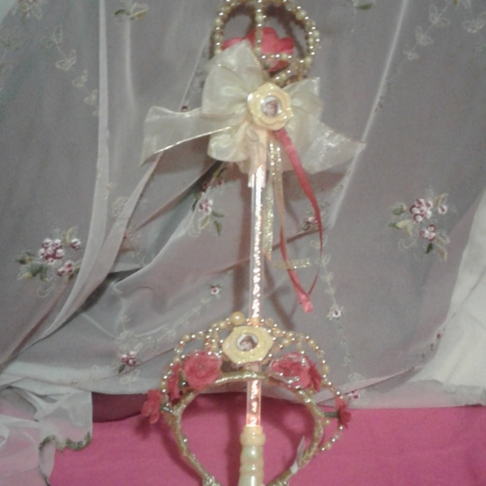 Beauty and the beast bell light up want and tiara